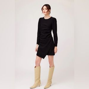 Fifteen Twenty Long Sleeve Stretch Mini Dress Black Womens Extra Small XS